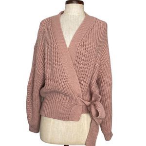 Zara dusty rose wrap cardigan